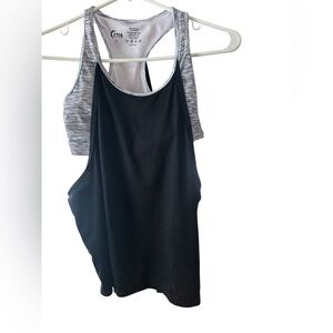 ZYIA Black and White Racerback Tank Top